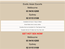 Tablet Screenshot of exoticescorts.com.au